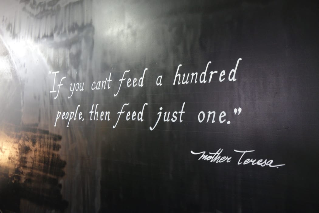 An inspirational quote at Whangārei's new homeless shelter.
