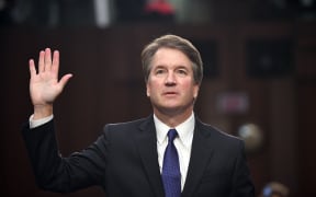 Judge Brett Kavanaugh is sworn in during his US Senate Judiciary Committee confirmation hearing to be an Associate Justice on the US Supreme Court in Washington.