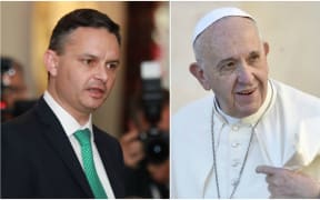 James Shaw and Pope Francis.