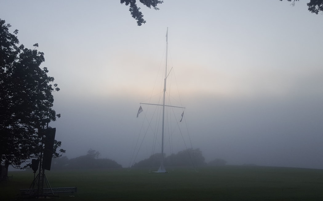 A misty Waitangi morning.