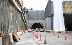 Once complete, twin 2.4km tunnels will have three 80km/h lanes.