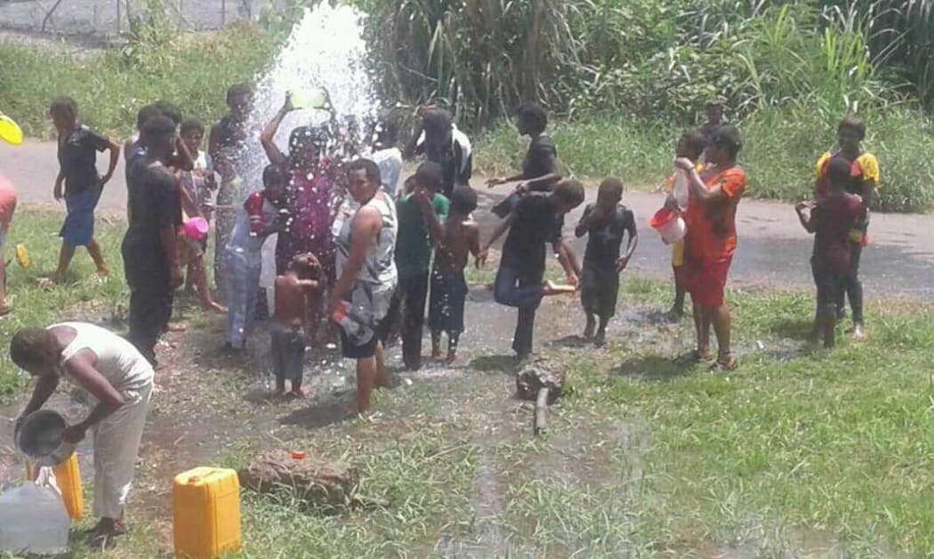 While the town's main water services have been cut this month, Madang residents have resorted to breaking reserve water pipes in order to access clean water.