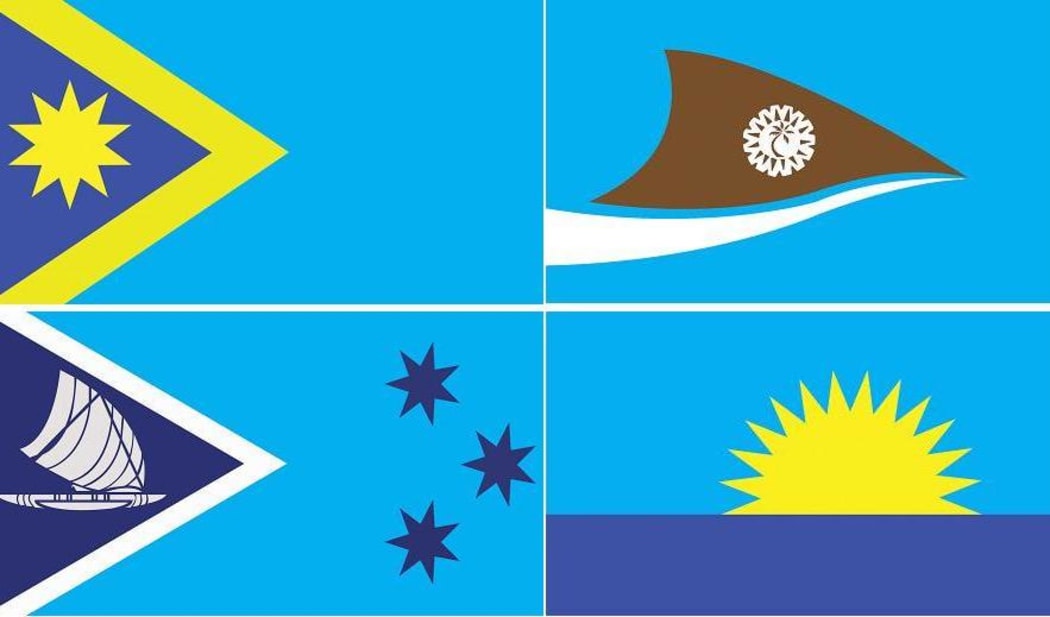 A selection of the finalists of Fiji's new flag