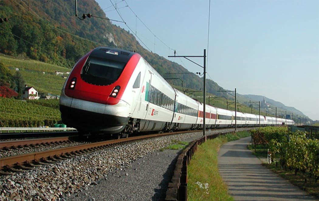 A Regional Tilting train on Switzerland's rail network.