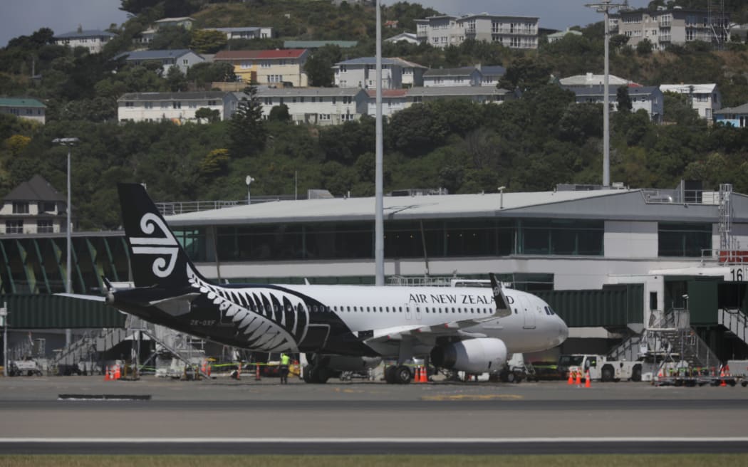 通用飞机。 新西兰航空在惠灵顿机场。
