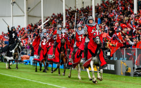 The Crusaders Horses during the Super Rugby match at Christchurch Stadium, 9 March 2019.