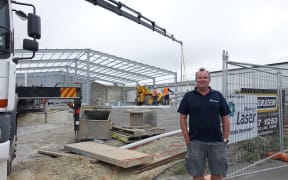 Whitestone Cheese chief executive Simon Berry on site at the factory expansion in Oamaru.