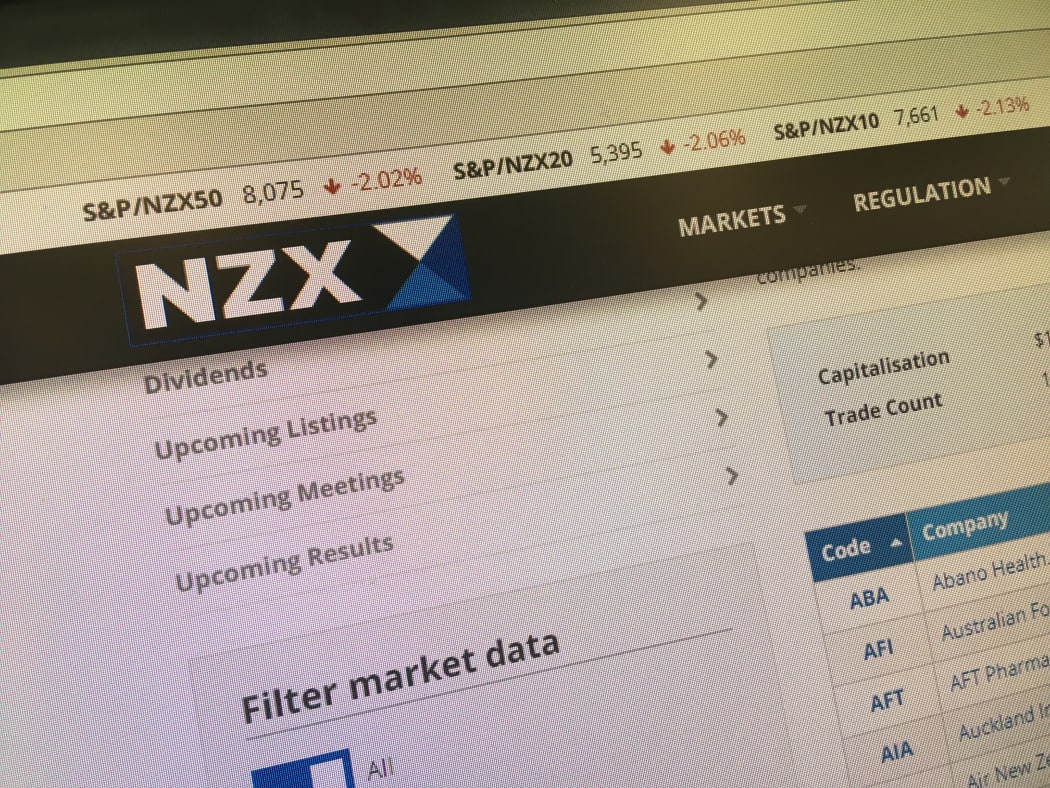 New Zealand's NZX50 opened down more than two percent in the wake of volatile US trading