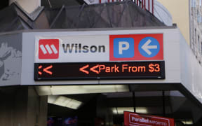 Wilson Parking signage, Queen Street