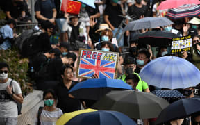 Pro-democracy protesters in Hong Kong on September 15, 2019.