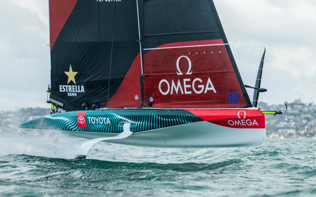 Equipo AC40 de Nueva Zelanda de la America's Cup