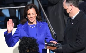 Kamala Harris is sworn in as the 49th US Vice President.