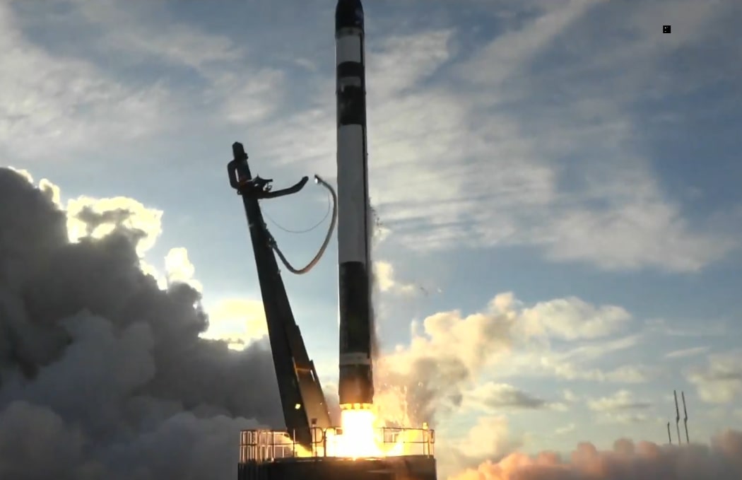 Lift off for Rocket Lab's second commercial rocket launch.