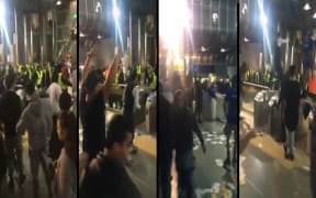A brawl at Britomart station