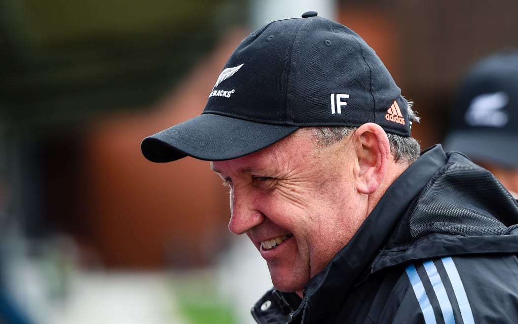 Ian Foster Coach of the All Blacks during training.