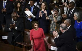 Nancy Pelosi reacts as she is confirmed Speaker of the House during the 116th Congress and swearing-in ceremony on the floor of the US House of Representatives at the US Capitol on 3 January, 2019 in Washington, DC.
