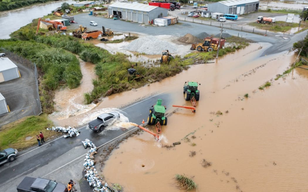 Cyclone Gabrielle brought widespread flooding to Kaipara including here at Kaihu Valley.