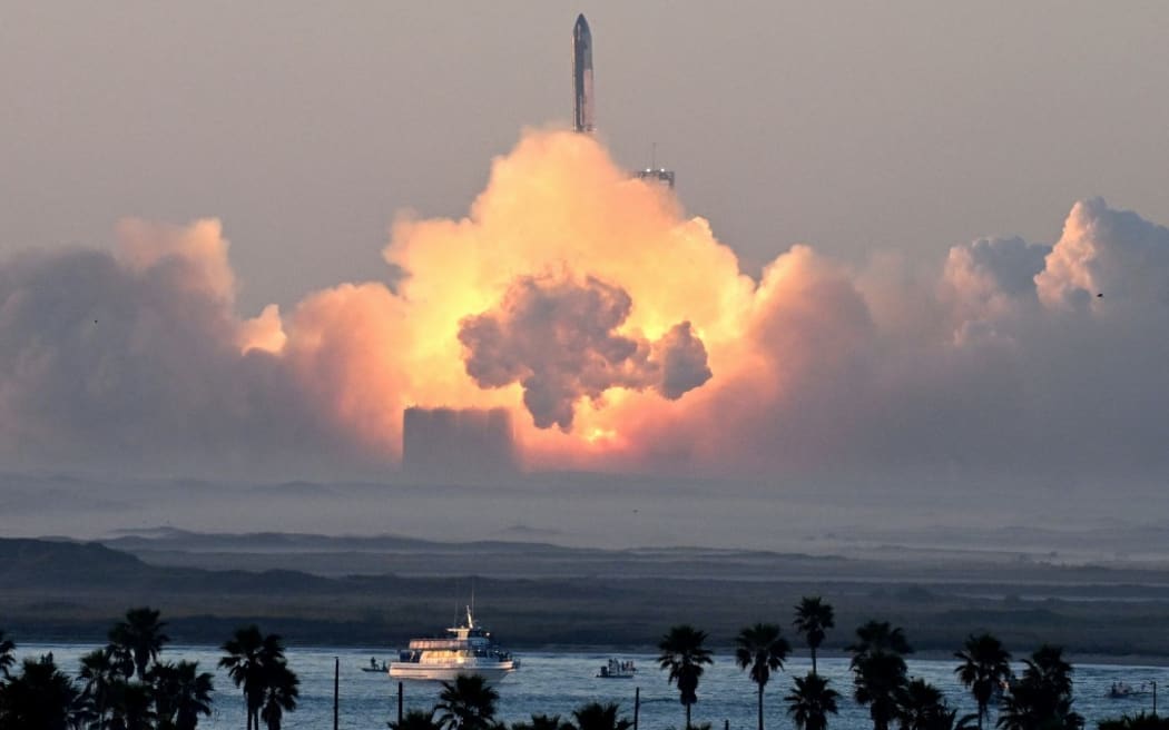 SpaceX's Starship rocket launches from Starbase during its second test flight in Boca Chica, Texas, on November 18, 2023.