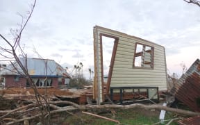 Serious damage in Lomaloma village Vanua Balavu Fiji