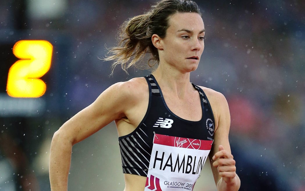 Nikki Hamblin competing at the Glasgow Commonwealth Games.
