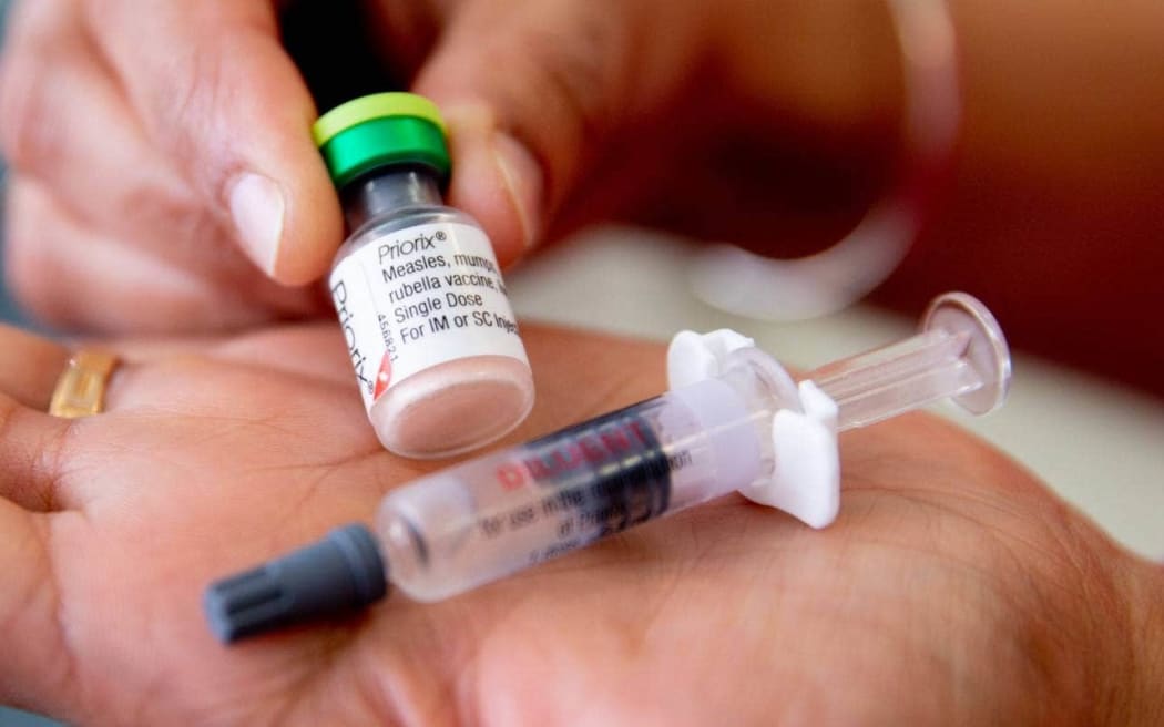 The MMR vaccine, which is used to immunize children against measles, mumps and rubella.