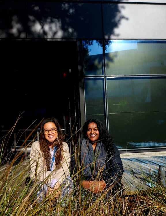 Nikki Singh (R) and Lovely Dizon (L) on their involvement in the Youth19 report on East and South Asian students in Aotearoa