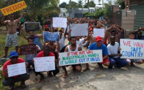 The 93rd day of protest in the Manus Island detention centre, 1-11-17.