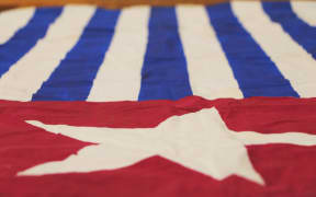 The Morning Star flag a symbol of the West Papuan independence movement.