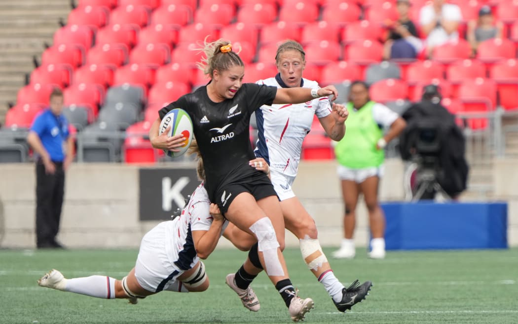 Amy du Plessis.. United States of America Women v New Zealand Black Ferns, 2023 Pacific Four women’s rugby union series at TD Place, Ottawa, Canada on Friday 14 July 2023. Mandatory credit: Jana Chytilova / www.photosport.nz