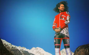Tongan skier Kasete Skeen.
