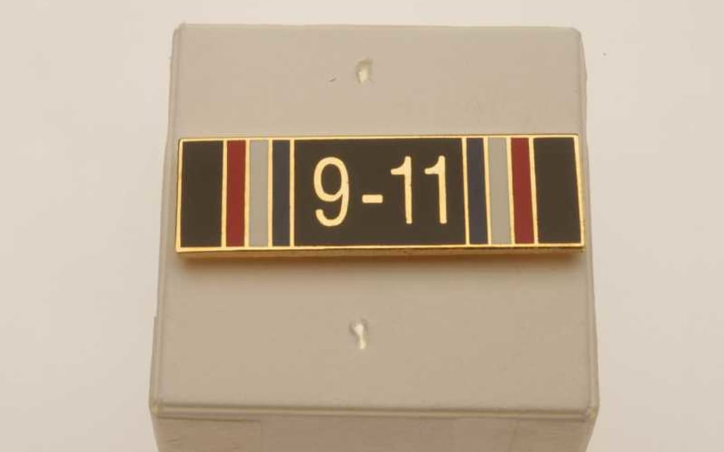 Pin awarded to officers for their extraordinary service between September 11, 2001 and March 24, 2002, displayed at the CIA Museum.