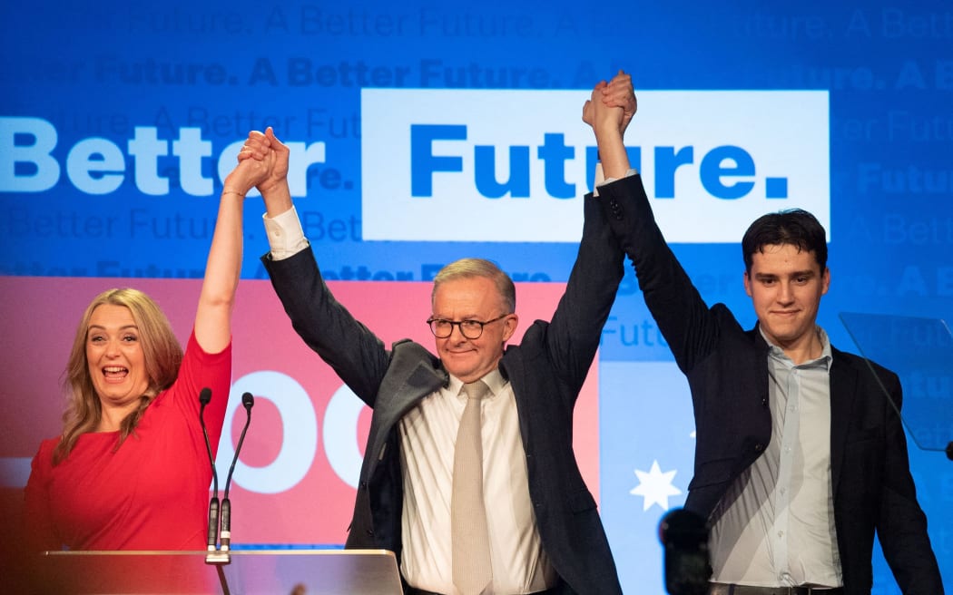 Australia's incoming prime minister Anthony Albanese delivers victory speech