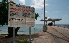A file photo of the jetty on Christmas Island (August 2013)