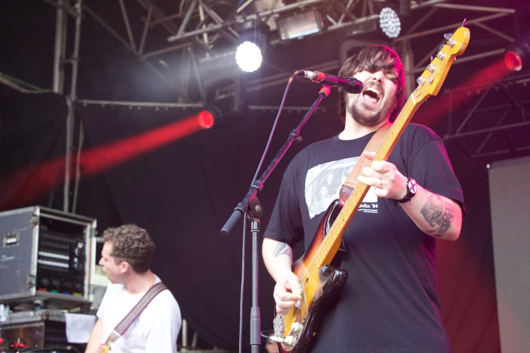 Andrew Savage and Sean Yeaton of Parquet Courts performing at Laneway 2019