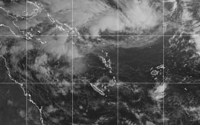 Satellite image of depression east of Vanuatu