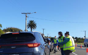Ngāti Ruanui and Ngā Ruahine set up a checkpoint at Patea before dawn yesterday on Tuesday with police support.