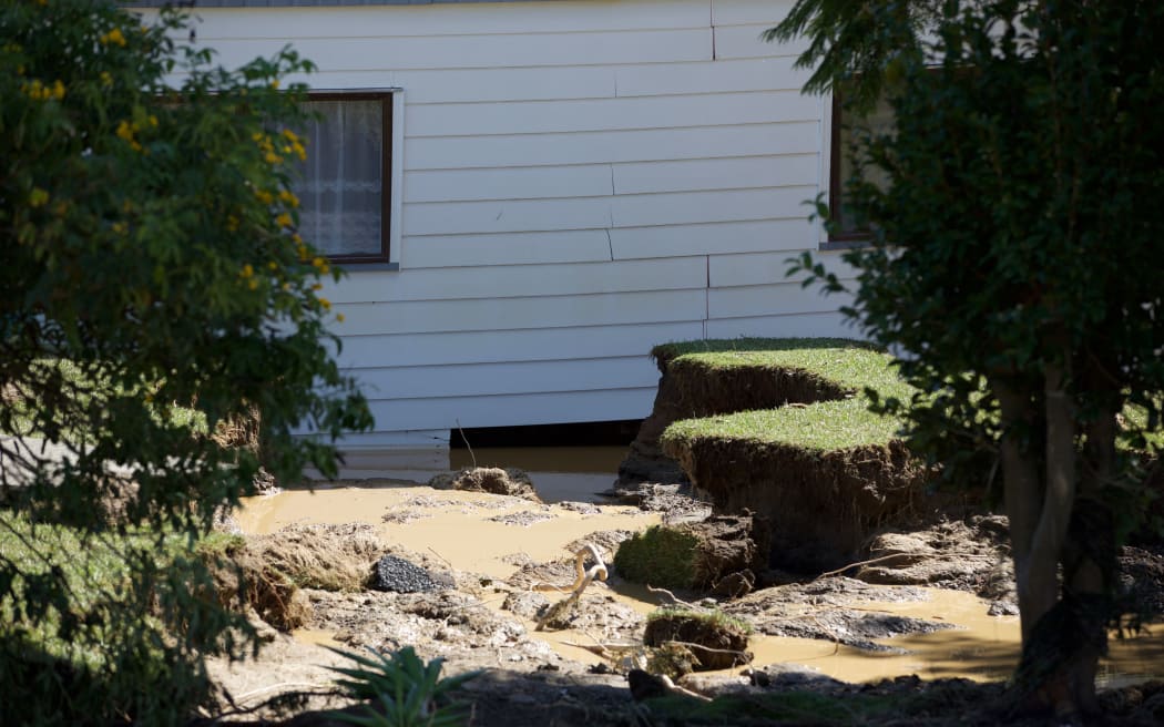 Houses were pushed off their foundations by the floodwaters that engulfed Edgecumbe.