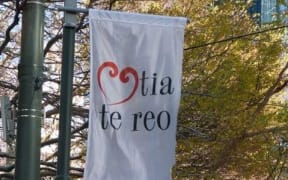 'Love the language' flags are flying in Wellington / Te Whanganui-a-Tara.