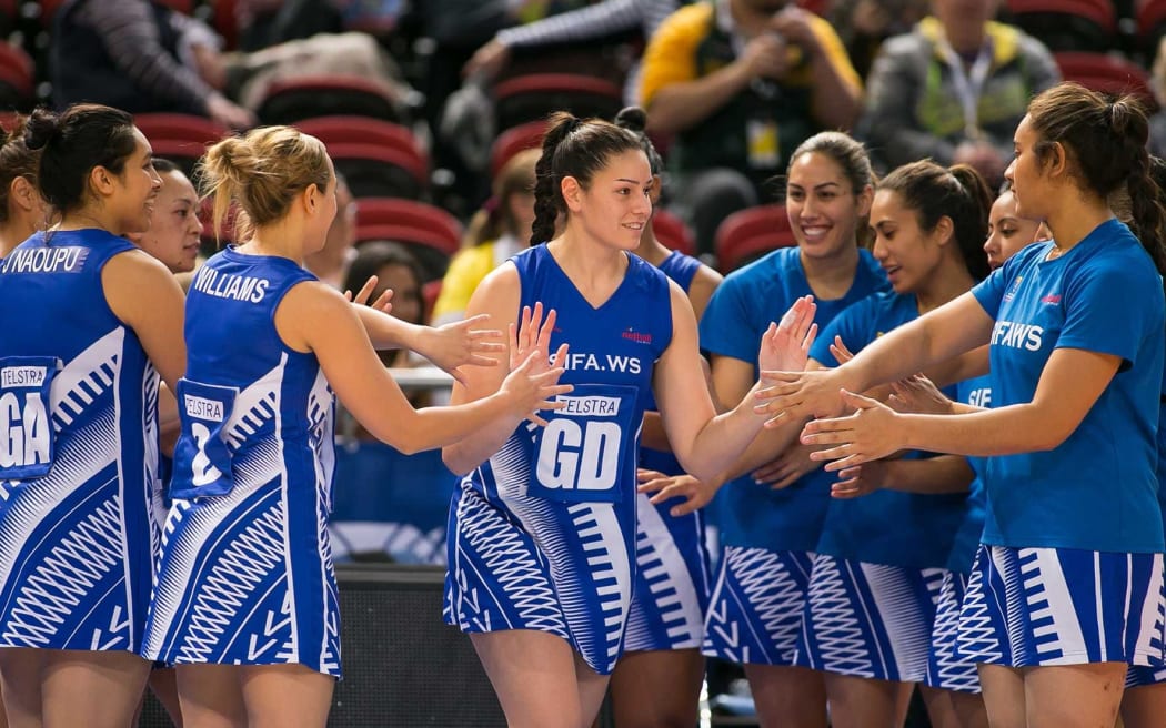 Samoa netball team at the World Cup in Liverpool