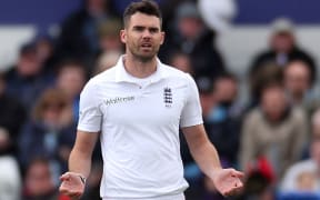 The England fast bowler James Anderson during the second test against New Zealand.