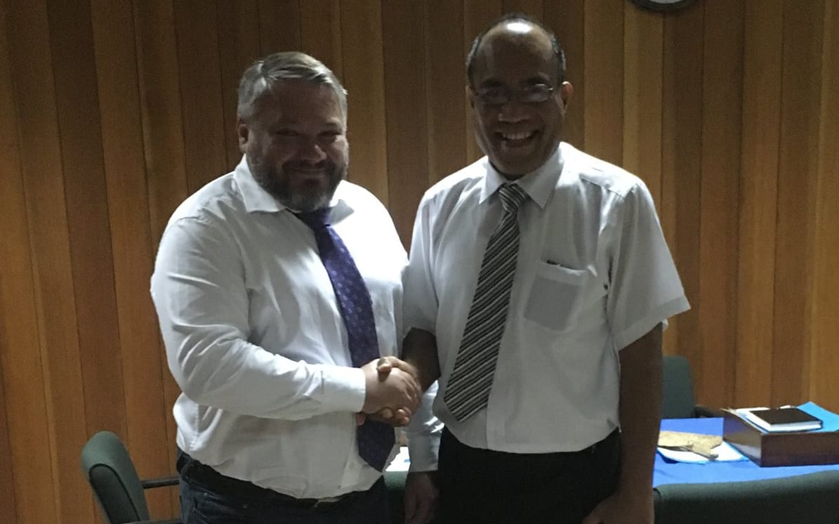 Anton Bakov and Taneti Mamau in May, 2016.