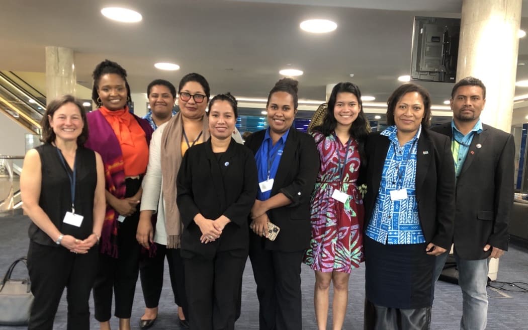 Some of the Pacific negotiators at the International Maritime Organisation. 7 July 2023