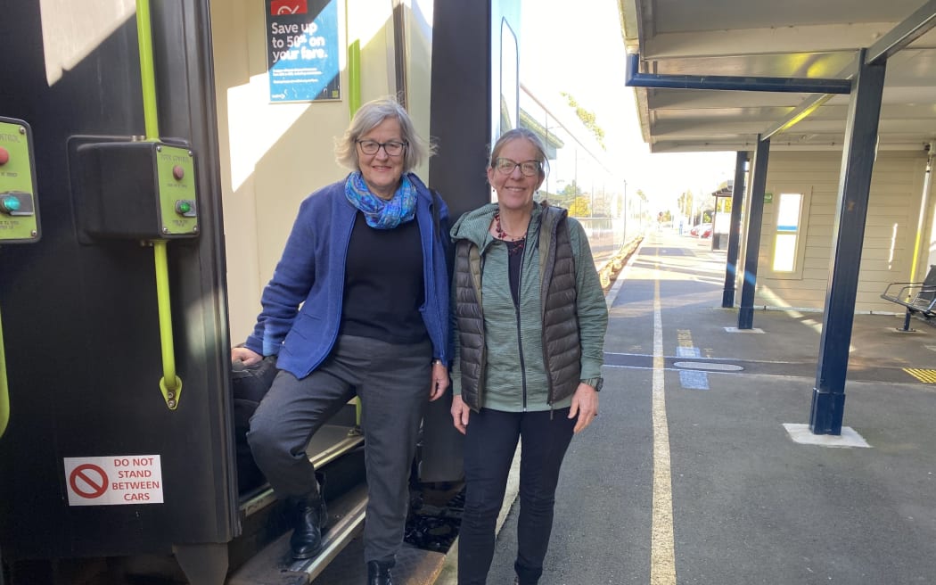 Eugenie Sage [L] and Celia Wade-Brown at Fetherston Station. PHOTO/SUE TEODORO - Single use LDR image