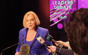 National leader Judith Collins after The Press leaders' debate in Christchurch. 6/10/20