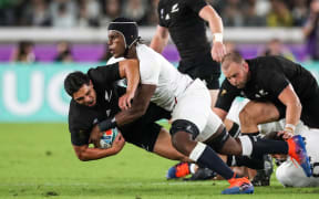 2019 Rugby World Cup Semi-Final, International Stadium Yokohama, Yokohama, Japan 26/10/2019
England vs New Zealand
England's Maro Itoje tackles New Zealand's Anton Lienert-Brown
