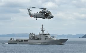 HMNZS Otago with an embarked SH-2G(I) Seasprite helicopter is currently on fisheries patrol in Fiji’s Exclusive Economic Zone.
