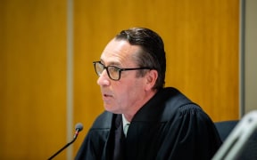 Judge Evangelos Thomas during the first court appearance of the 13 parties charged in relation to the Whakaari eruption disaster.