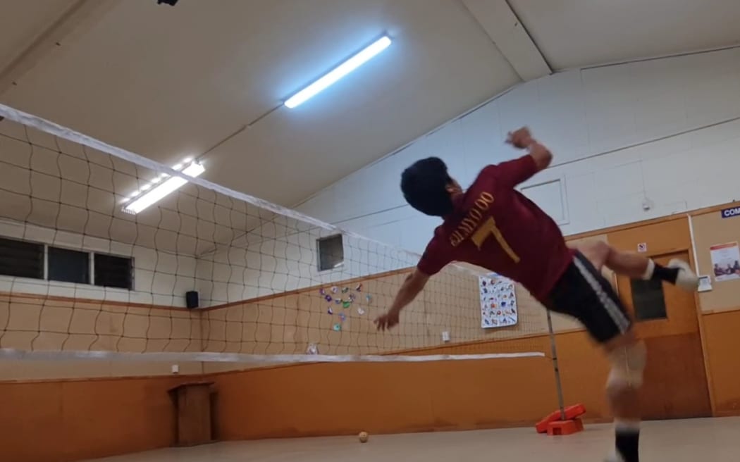 Sepak Takraw player Eh Myo prepares to represent New Zealand at the 2022 World Champs, Auckland 2022.