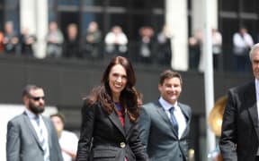 Newly sworn-in Prime Minister Jacinda Ardern arrives at Parliament.