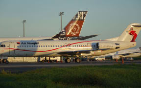 Air Niugini and Fiji Airways parked at Nadi International Airport in Fiji